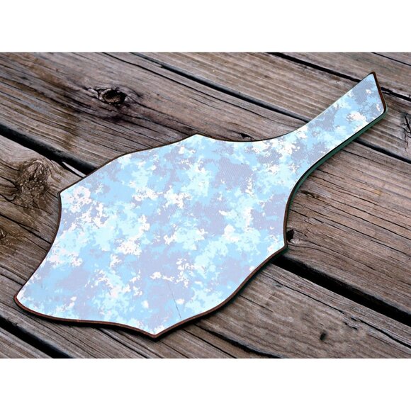 Art Deco Frameless Vanity Hand Mirror Abstract Atomic Backing c.1930s-1940s - Picture 13 of 13